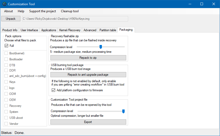 Customization Tool product screenshot